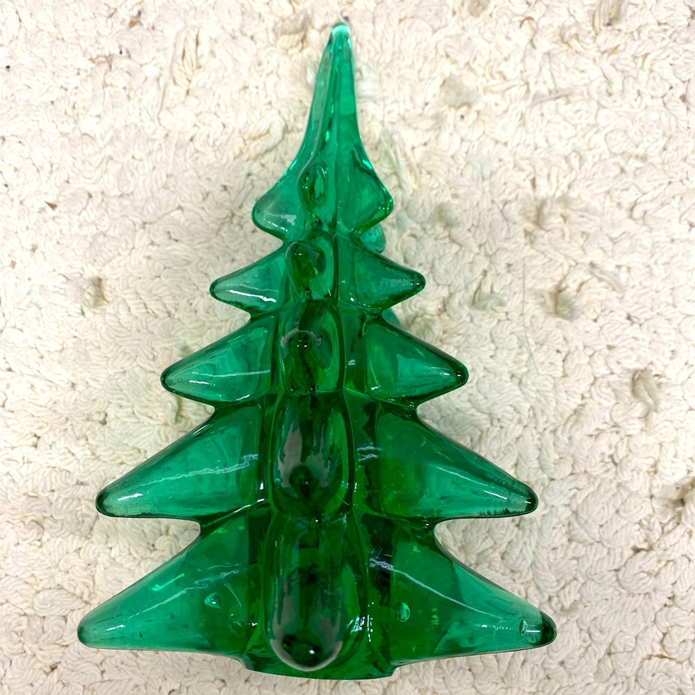 Green Glass Christmas Tree